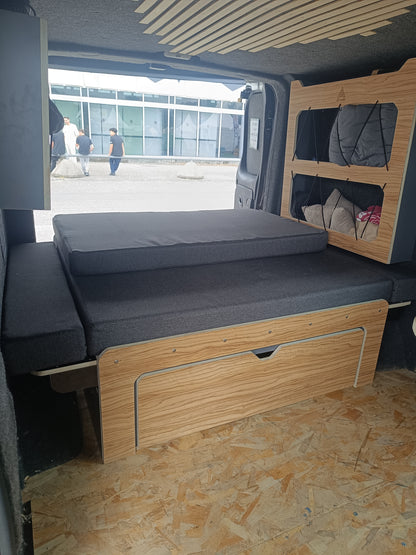 Vankamp avec tiroirs et matelas inclus